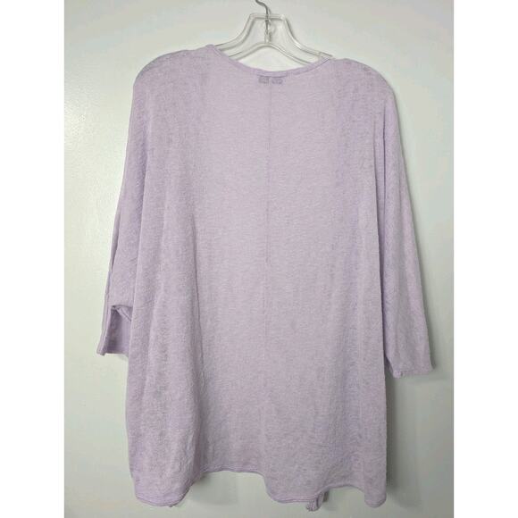 Gilli Open Front Light Weight Cardigan Sweater Size 1X Purple 3/4 Dolman Sleeve - Picture 7 of 9